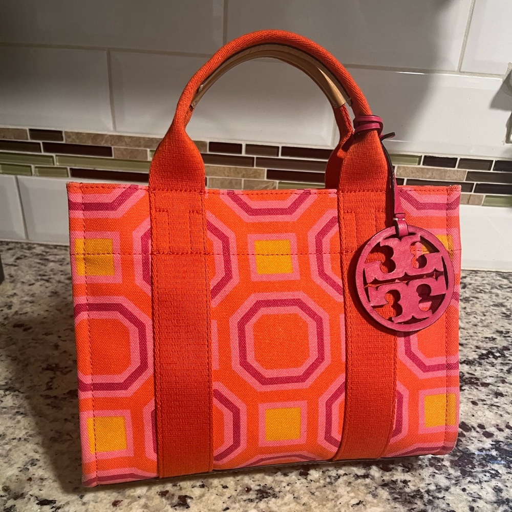 Brand New Tory Burch Limited Edition Tote Bag with Graphic Pattern